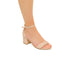 Sandali beige con fascia effetto intrecciato e tacco 6 cm Lora Ferres, Donna, SKU w042000318, Immagine 0